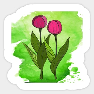 Tulip Love Sticker